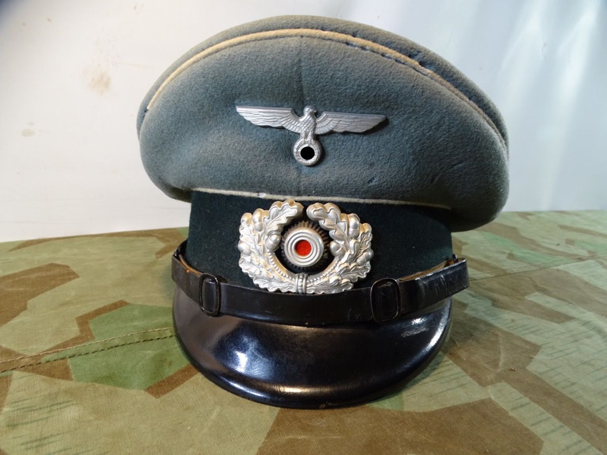 Manschafts Schirmmütze Infanterie Wehrmacht, Hst.Marke : Hans Klementz Mützenfabrik Manschafts Schirmmütze Infanterie Wehrmacht, Hst.Marke : Hans Klementz Mützenfabrik