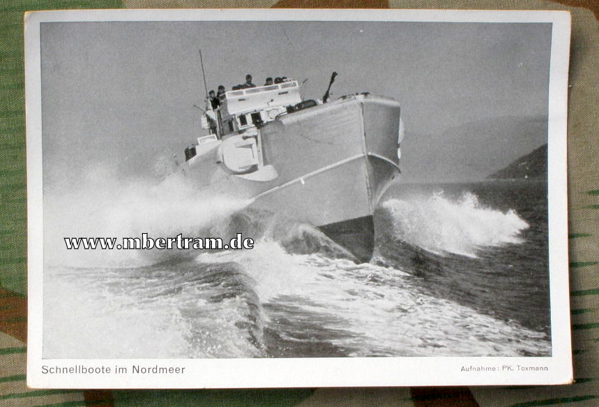 KM Propagandapostkarte "Schnellboote im Nordmeer"