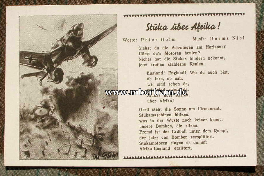 Propaganda Postkarte "Stuka über Afrika "