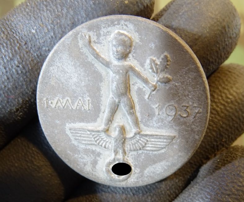 Veranstalltungs Abzeichen 1. Mai 1937, Aluminíum, Fa.Sieper & Söhne Lüdenscheid