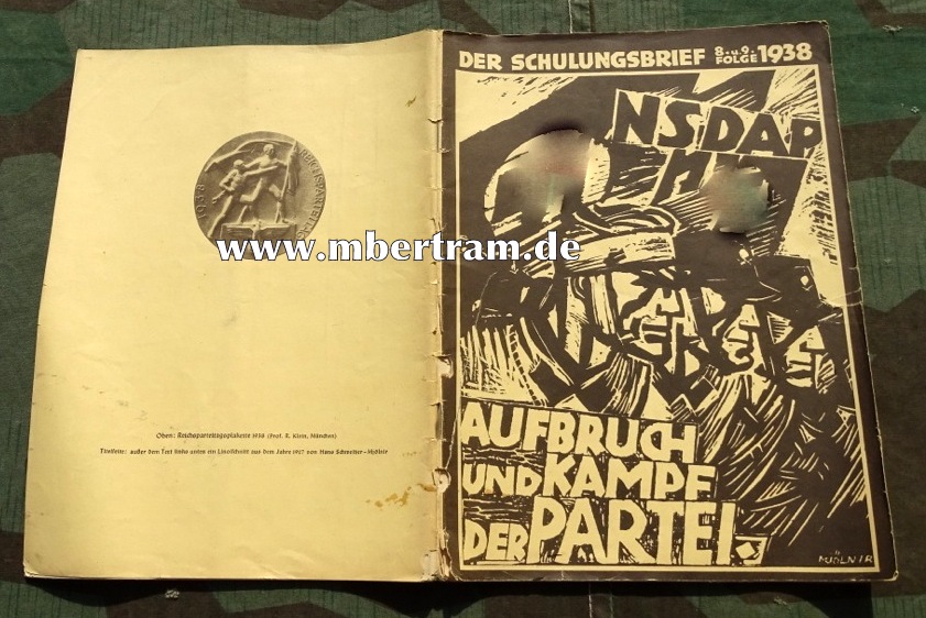 "Der Schulungsbrief der NSDAP" 8.u.9. Folge 1938, Berlin