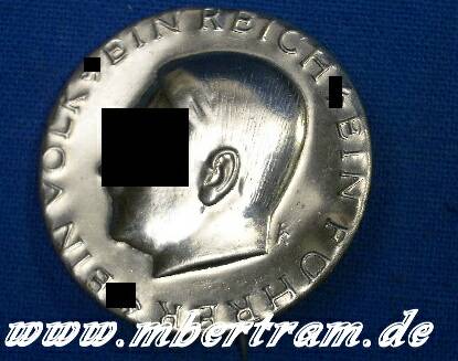 Abzeichen " Ein Volk ein Reich ein Führer" Blech, silberfarben