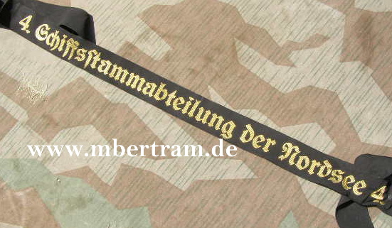 Mützenband KM "4. Schiffsstammabteilung der Nordsee 4."