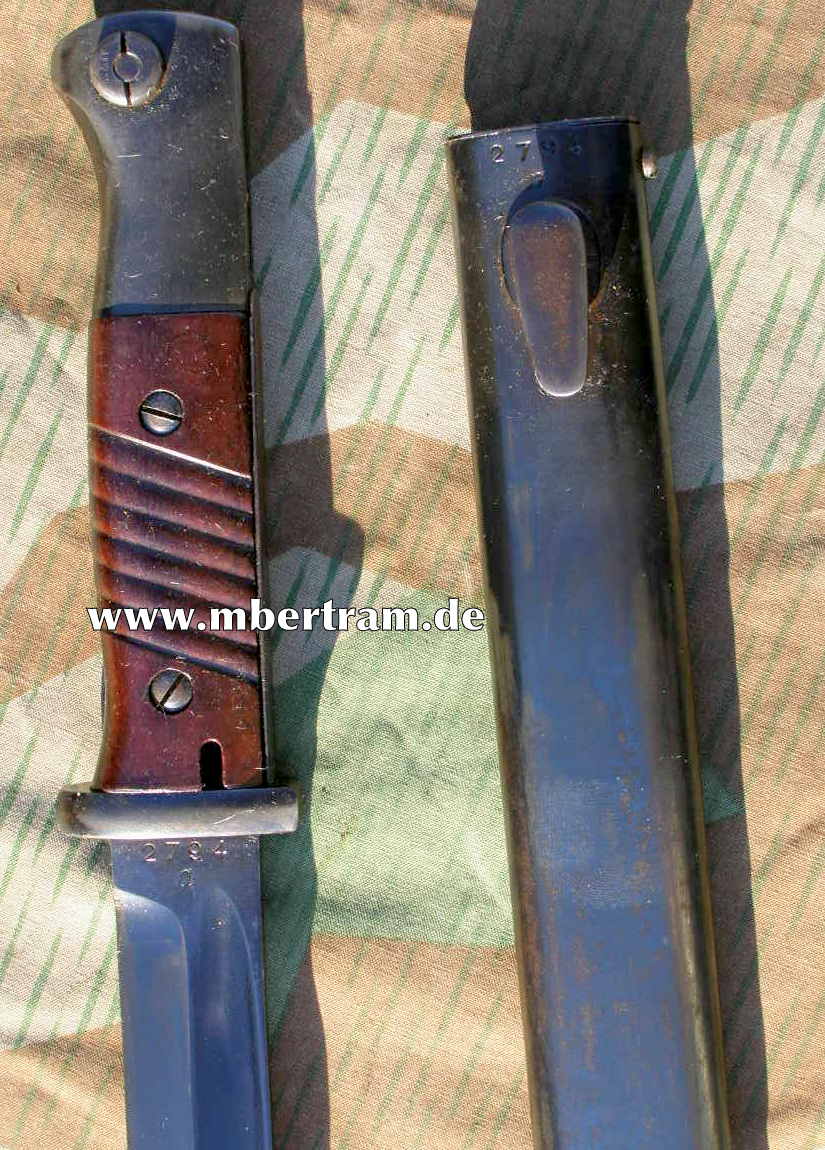 SEITENGEWEHR 84/98, für K 98, 1941. Nrgl.: 41 asw