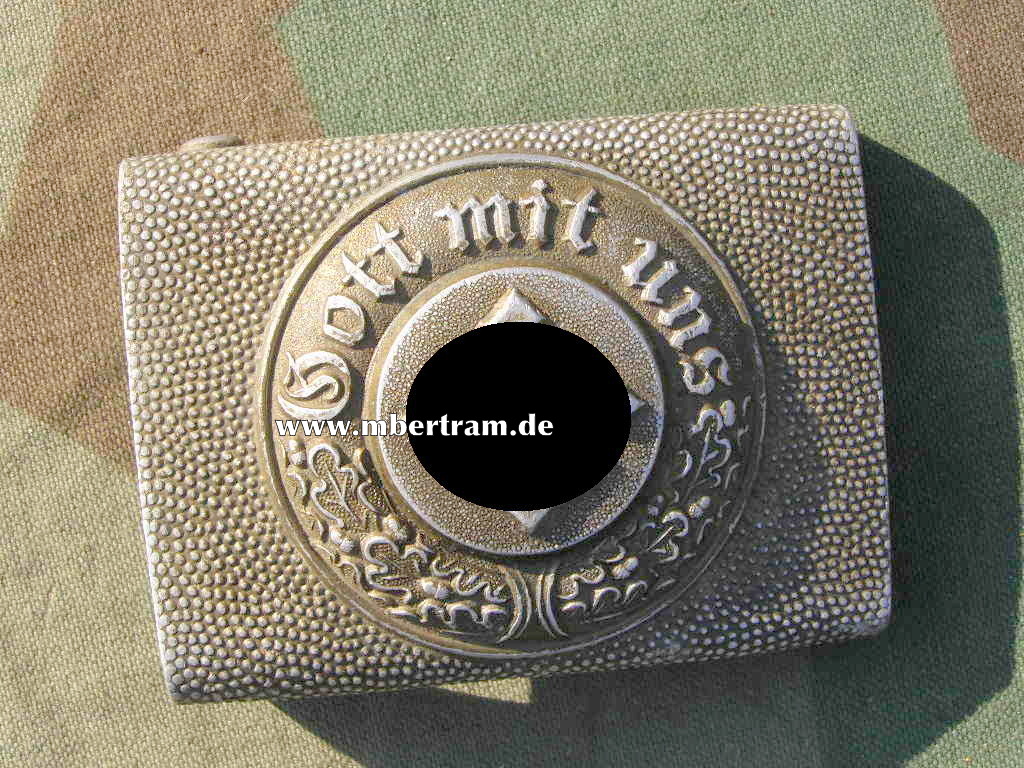 13589-5 Koppelschloss Polizei, Mannschaft, Alu, Lederiemen, " C.T.D."