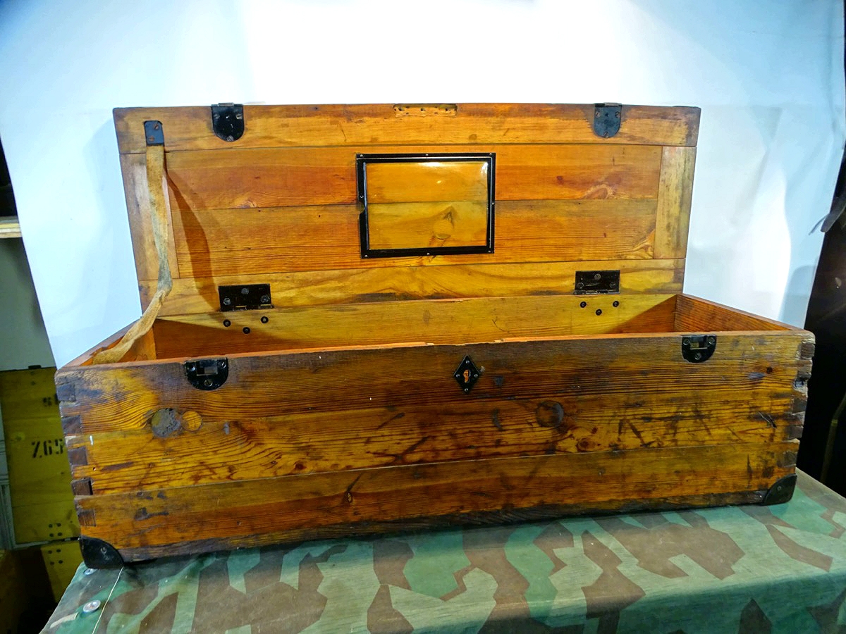 Wehrmacht Holzkiste für Kompanie Metzger / Schlachter, dxd 43 ( Thüringen )  WaA 