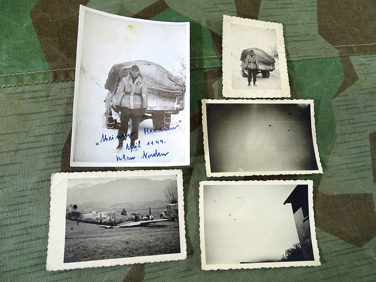 5 Fotos Luftwaffe Wehrmacht mit ME 109 in Norwegen 1944