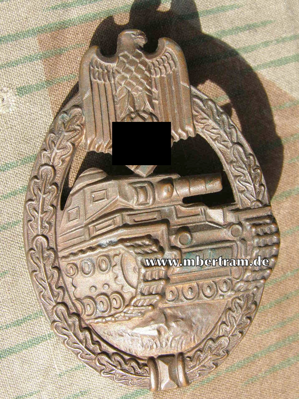 Panzerkampfabzeichen, Bronze, " R.S. Rudolf Souval Wien"