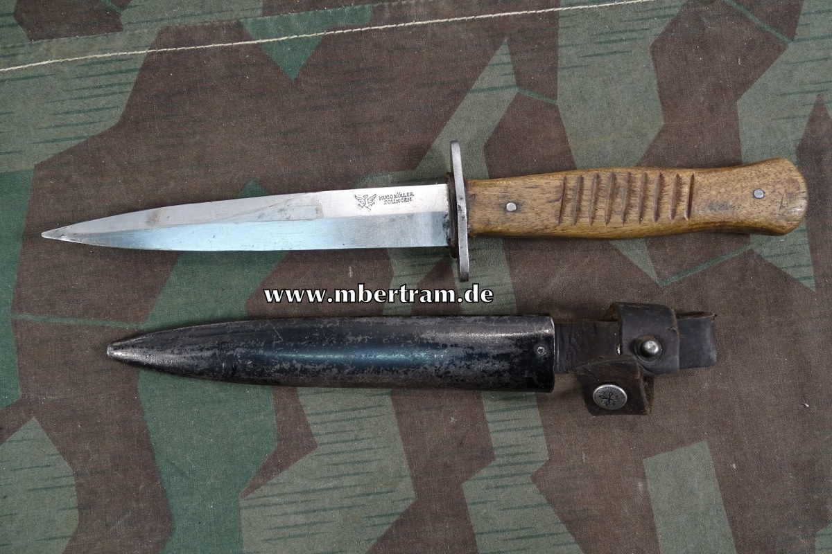 Grabendolch bzw. Kampfmesser des 1. Weltkrieges , Hst: " Hugo Köller Solingen"