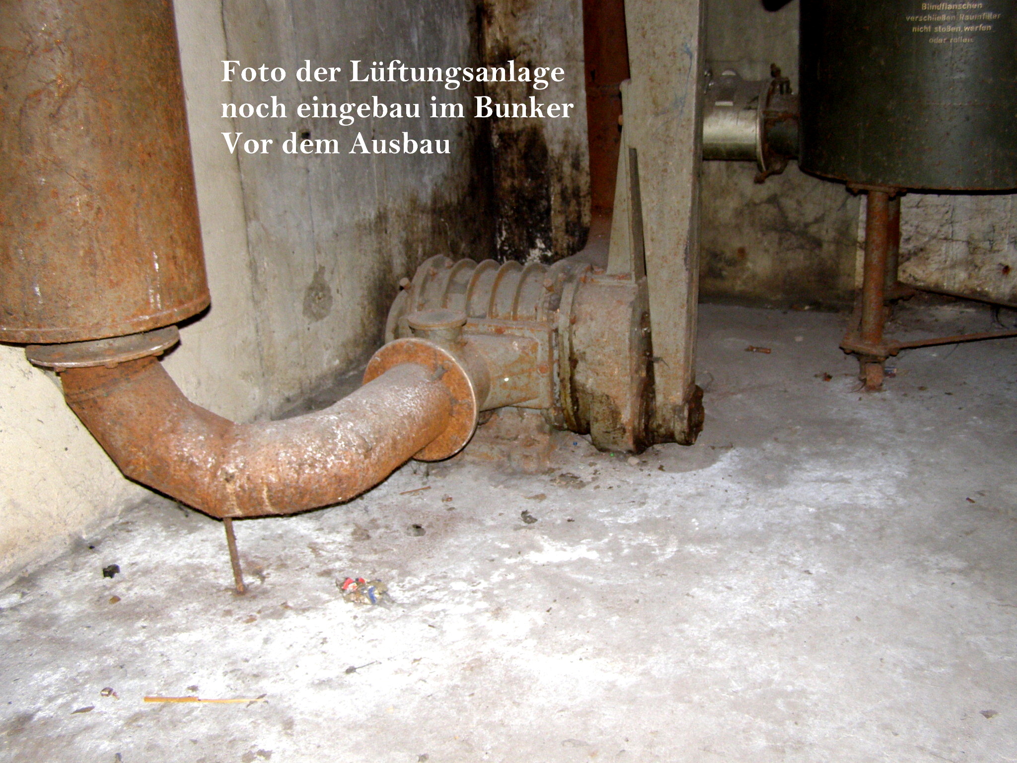 10511-39 Bunker Lüftungsanlage, 1942. 2 riesige Filter, Pumpe...