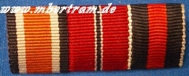 3er Bandspange, EK 2. K. 1939, Ostmedaille, 1.Oktober 1938
