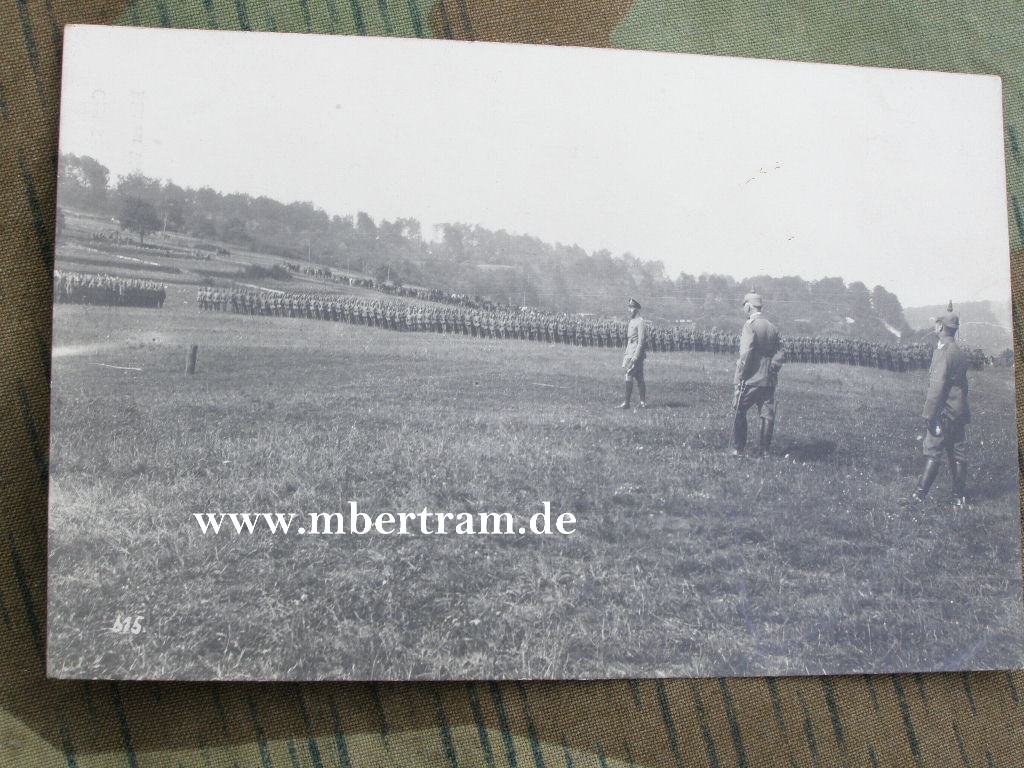Fotopostkarte, Regimentsbesuch des Kronprinzen vor Verdun