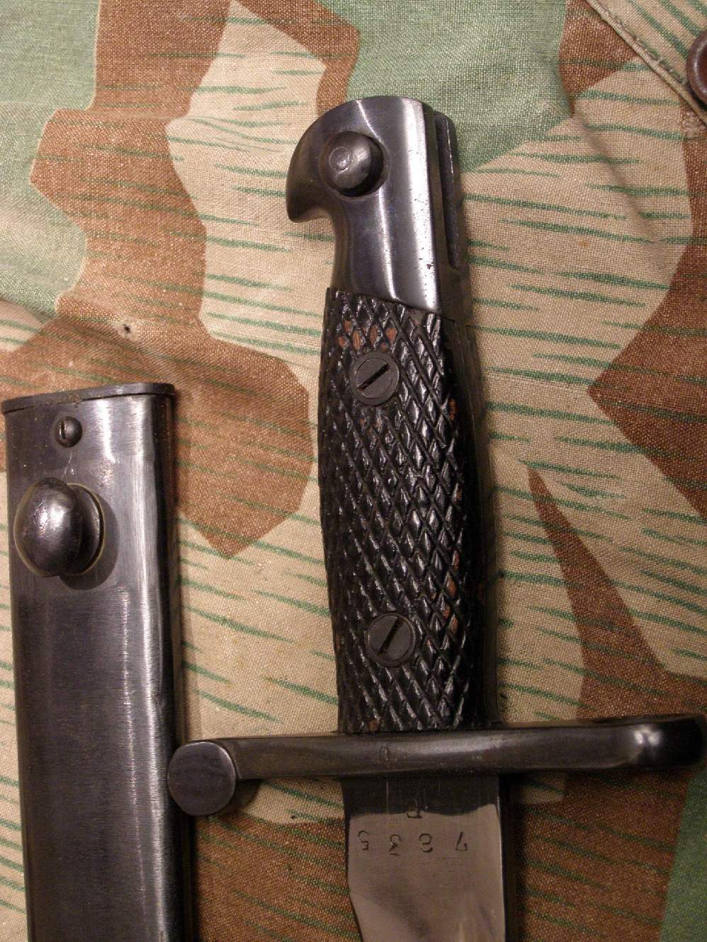 Spanien Machetenbajonett M. 1941, Holzgriffschalen, nrgl.