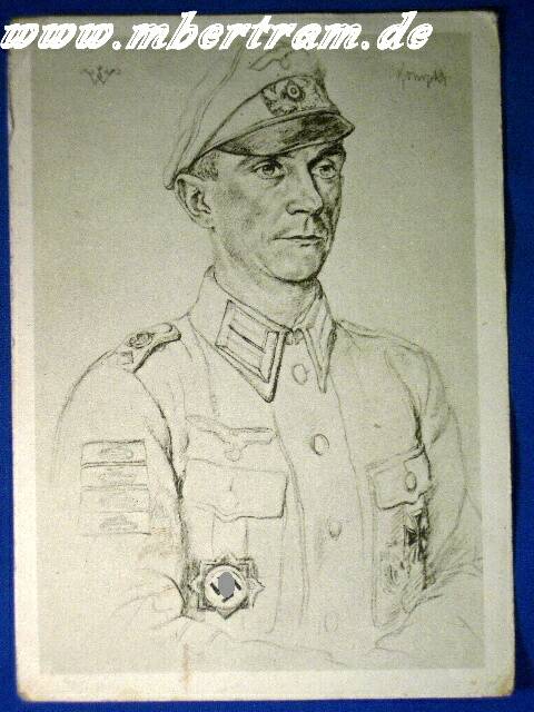 Willrich Postkarte: erfolgreicher Panzervernichter d. Infanterie