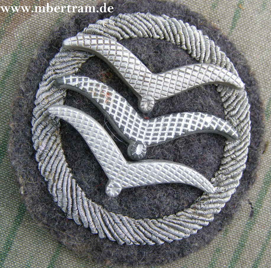 Segelfliegerabzeichen Stufe "C" Metallfaden
