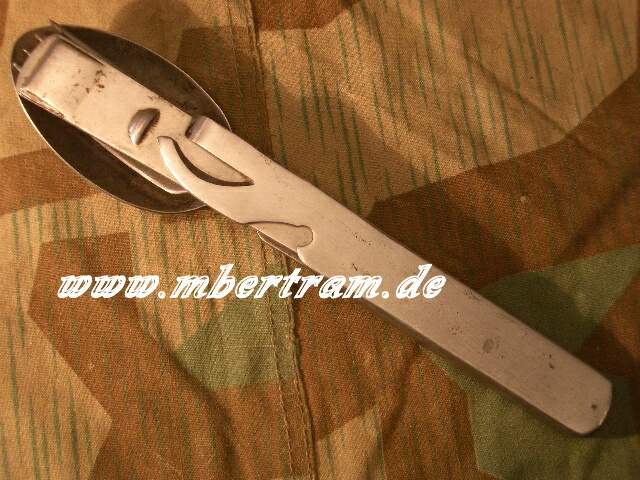 Wehrmachts Feld Essbesteck, 4-tlg., Halterung, WH Adler