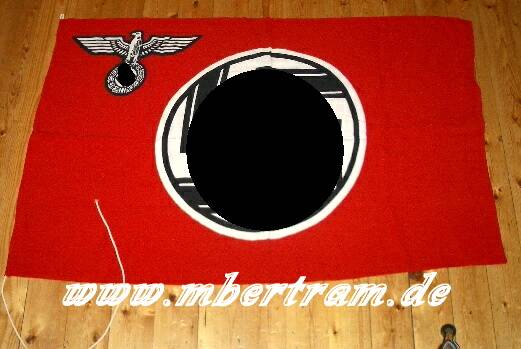 Flagge Reichsdienst, rotes bedrucktes Fahnentuch 70x110cm