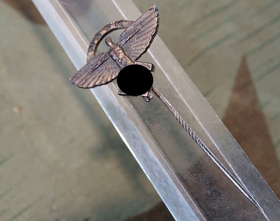 NS-Fliegerkorps NSFK Zivilabzeichen an langer Nadel, Trägernummer 18881