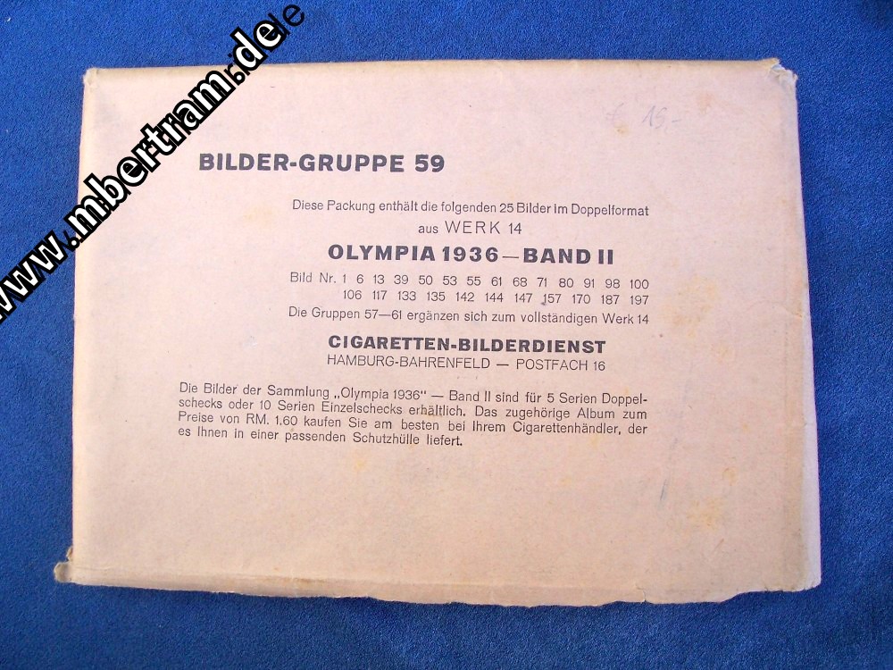 Einzelbilder zum Zig.Album "Olympia 1936"