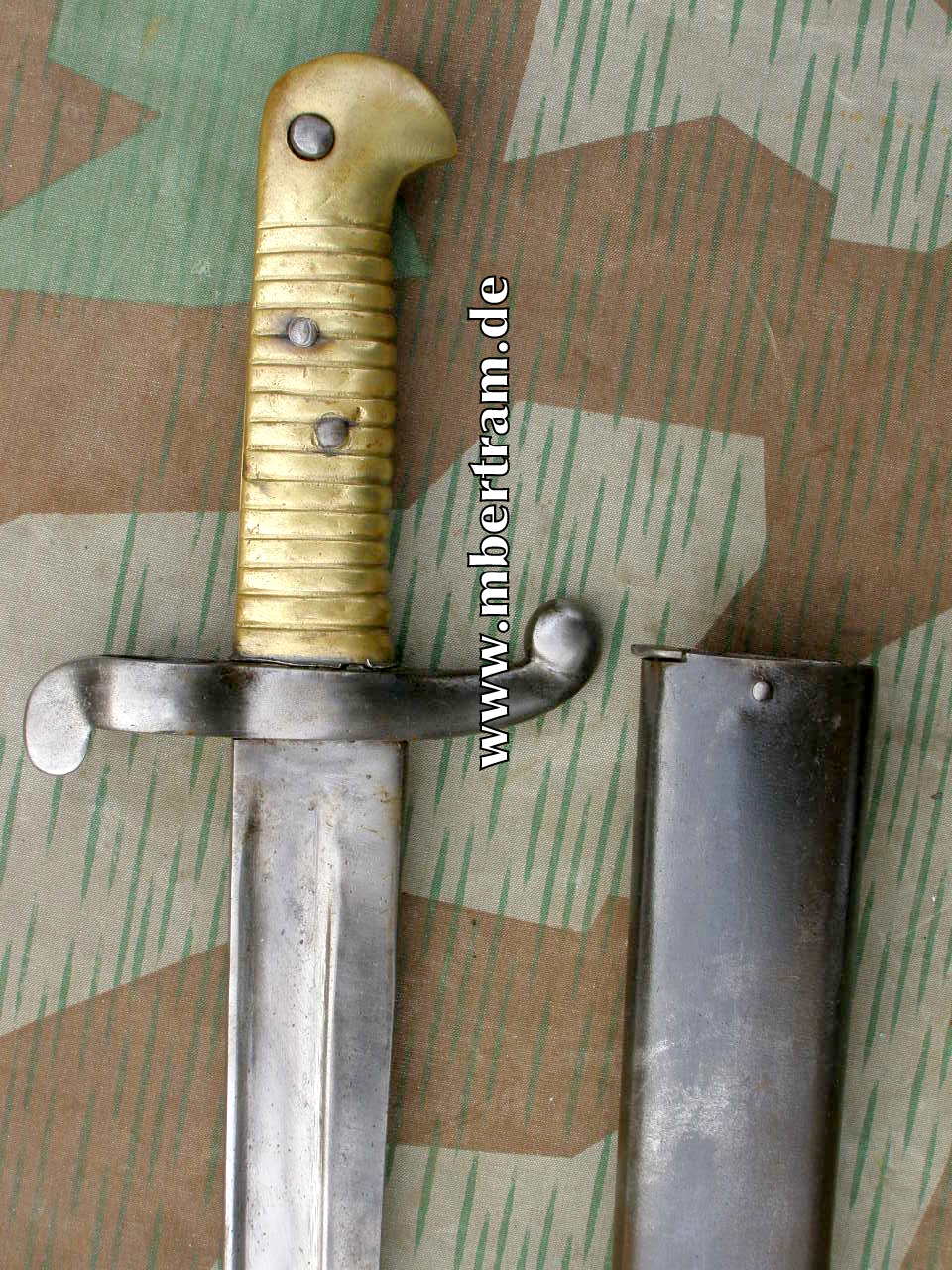12544-6 Französisches Yatagan Bajonett Modell M 1842 mit Scheide