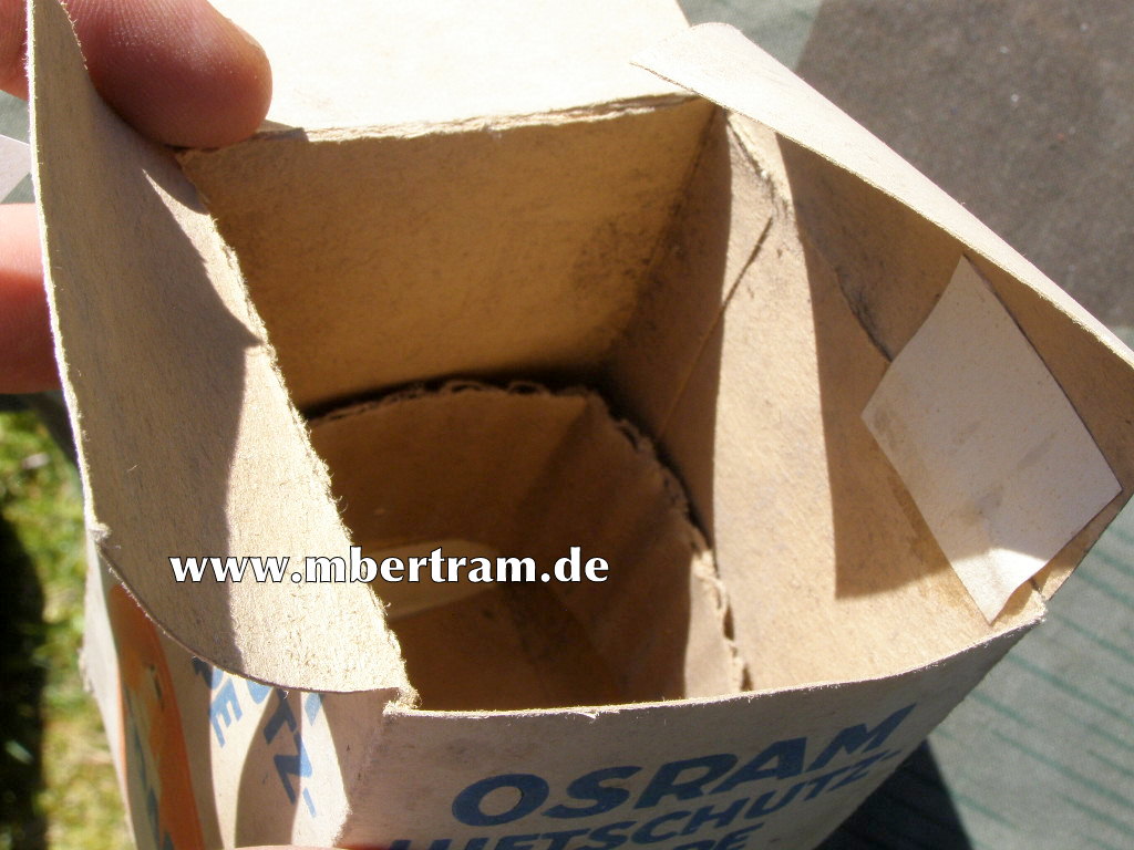 13551-11 Osram Luftschutz Lampe, 25 W, Verpackung, Anleitung