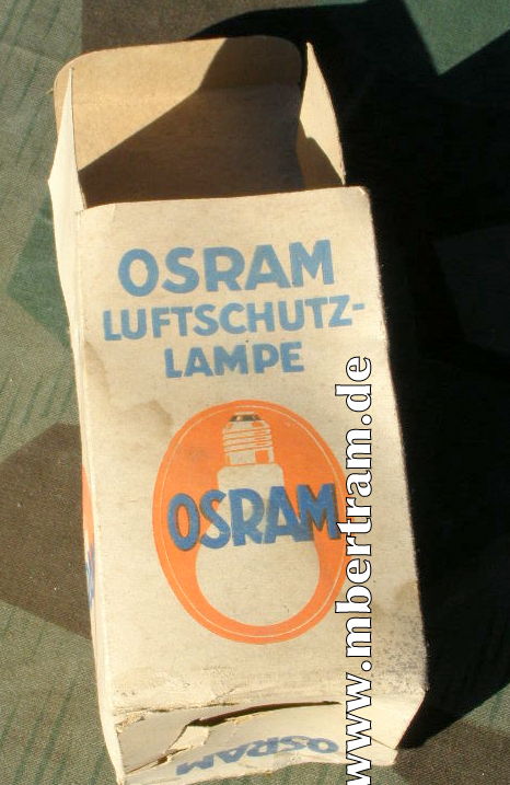 13550-7 Osram Luftschutz Lampe, 25 W, Verpackung, Anleitung
