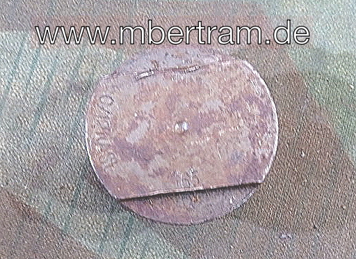 10389-12 Wehrmacht Deko Sturmgeschütz Panzer Granate 7,5cm KWK 40 mit Hülse u Bodenschraube u Zündschraube