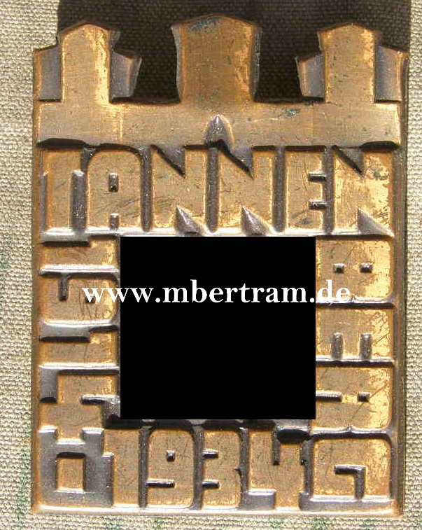 1914-1934 Tannenberg, broncefarben, Metallabzeichen