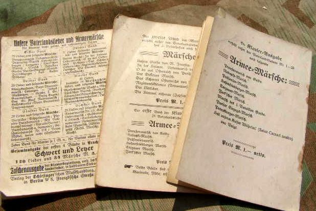 Unsere Vaterlandslieder, 1915, 1. Weltkrieg, 3 Bände kpl.
