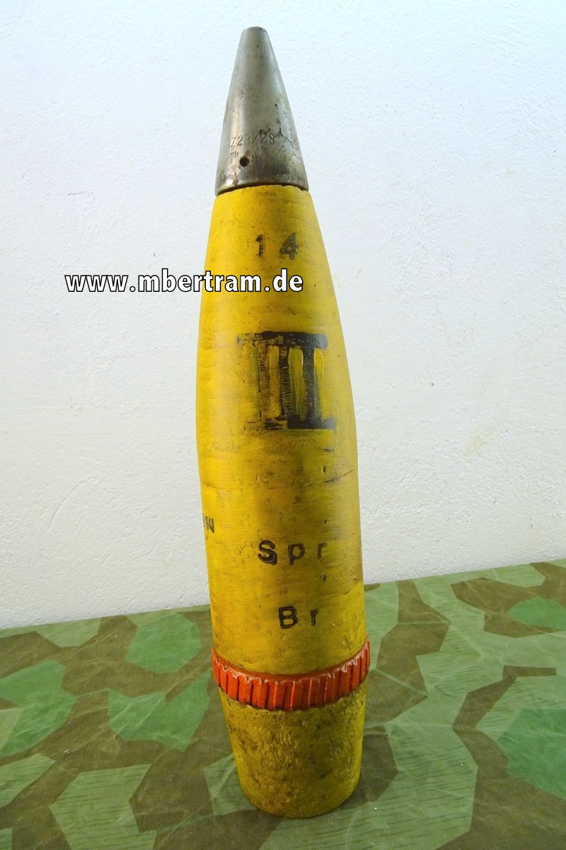 Deko Spreng Granate für die leichte 10,5cm Feldhaubitze 18 mit AZ 23 Zünder