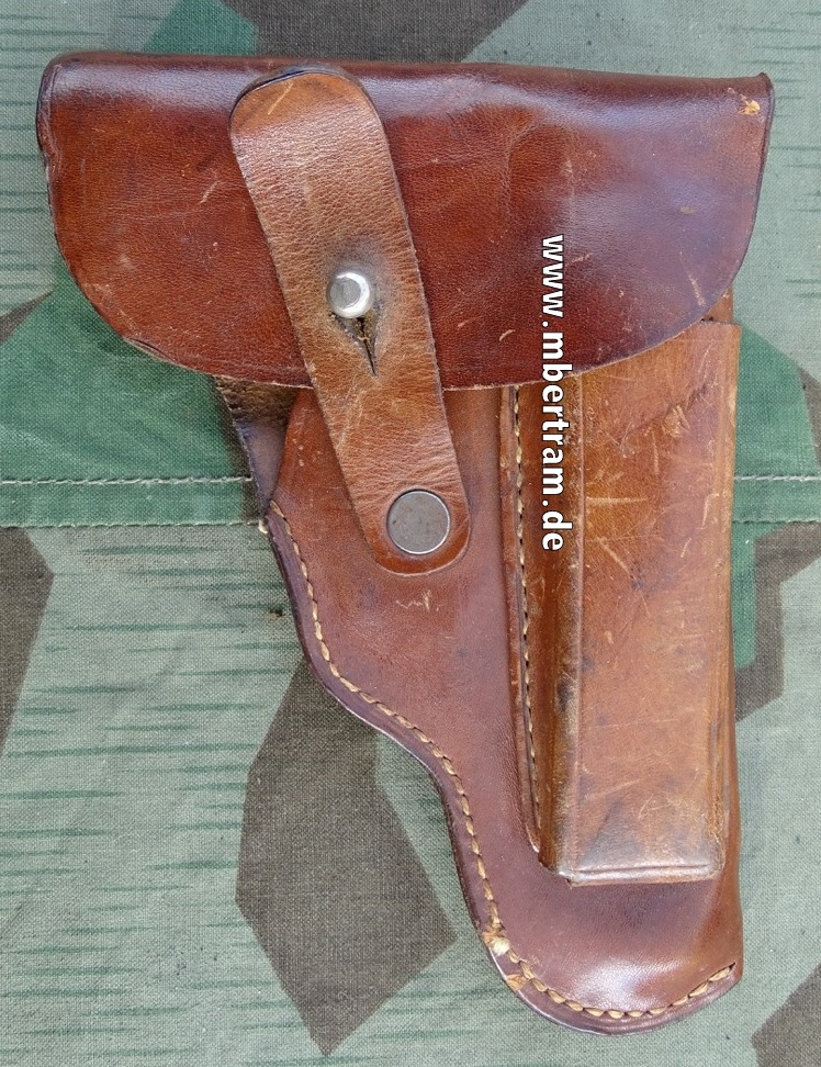 Braune Glattleder Pistolentasche für CZ Pistole  P 27 (t) 