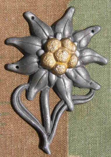 Wehrmacht Mützen-Edelweiß für Gebirgsjäger Metall