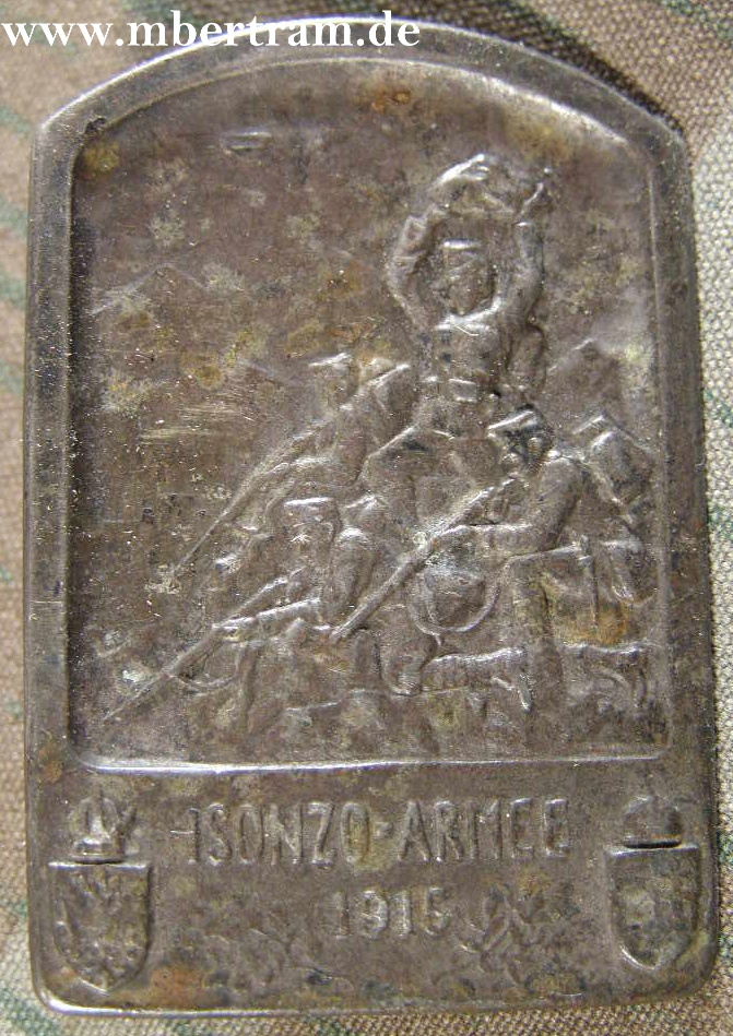 Österreich. Kappenabzeichen Isonzo Armee 1915