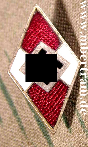 Frühes Hitler-Jugend, Mitgliedsabzeichen, emaillierte Ausführung, Otto Hoffmann
