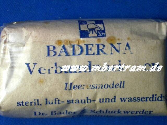 Verbandspäckchen, Wehrmacht, Baderna Heeresmodell