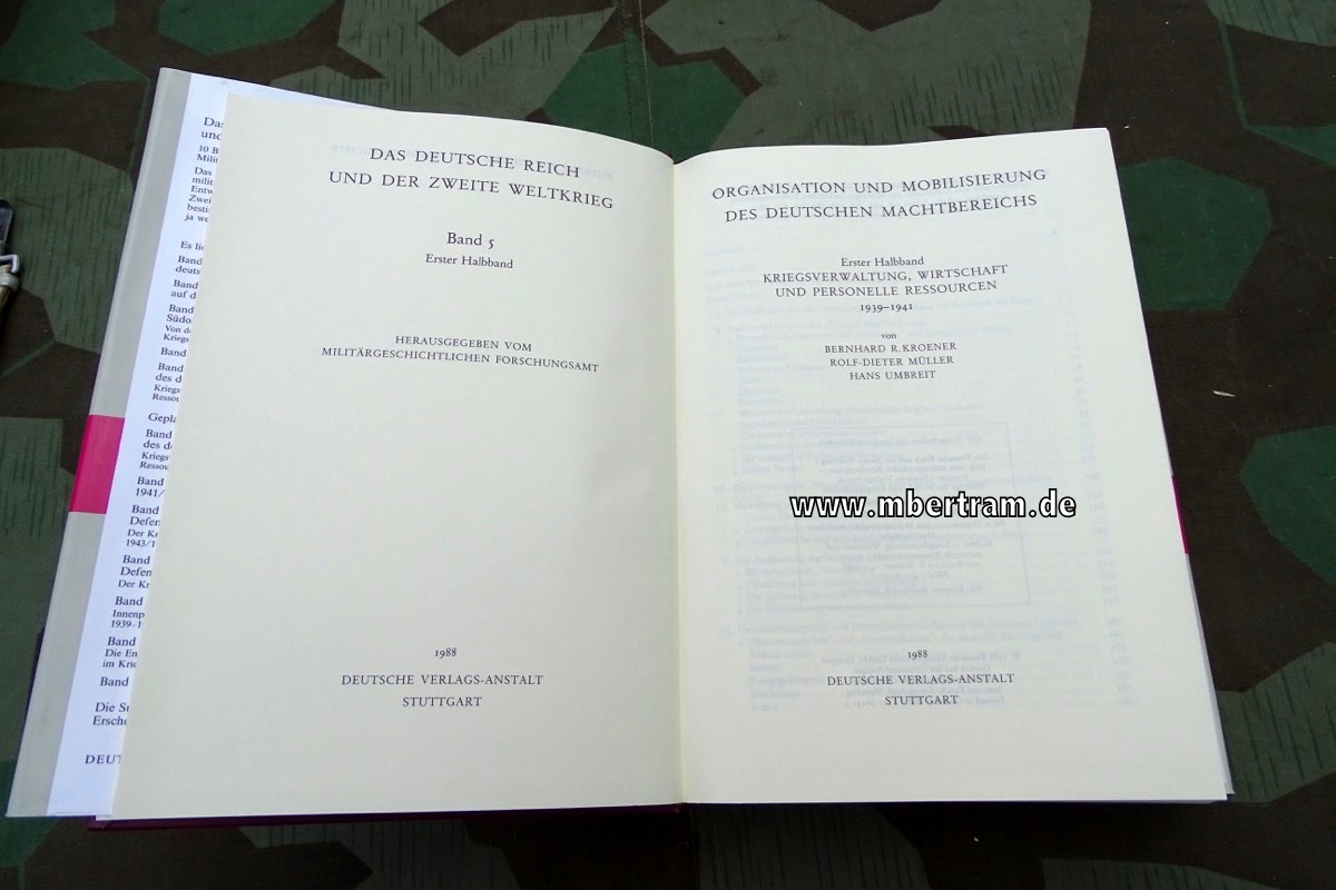 16236-18 Forschungsamt der BW: Das Deutsche Reich und der (2.) Zweite Weltkrieg Band 1-6