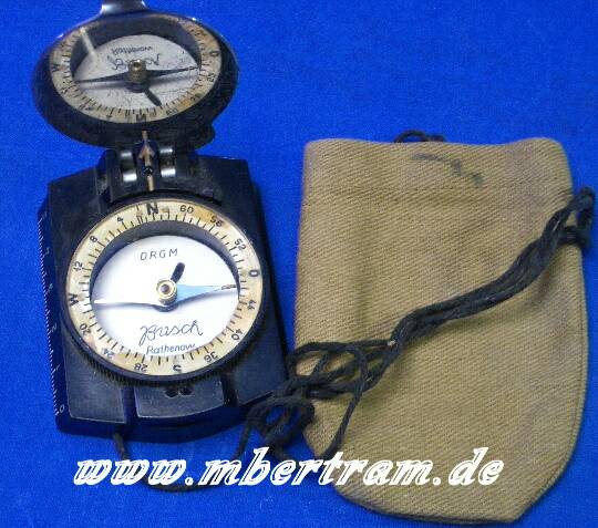 Wehrmachts Marschkompass "Busch Rathenow" mit Hülle
