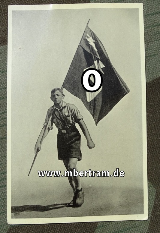 Propaganda Postkarte- DJ Junge mit Fahne