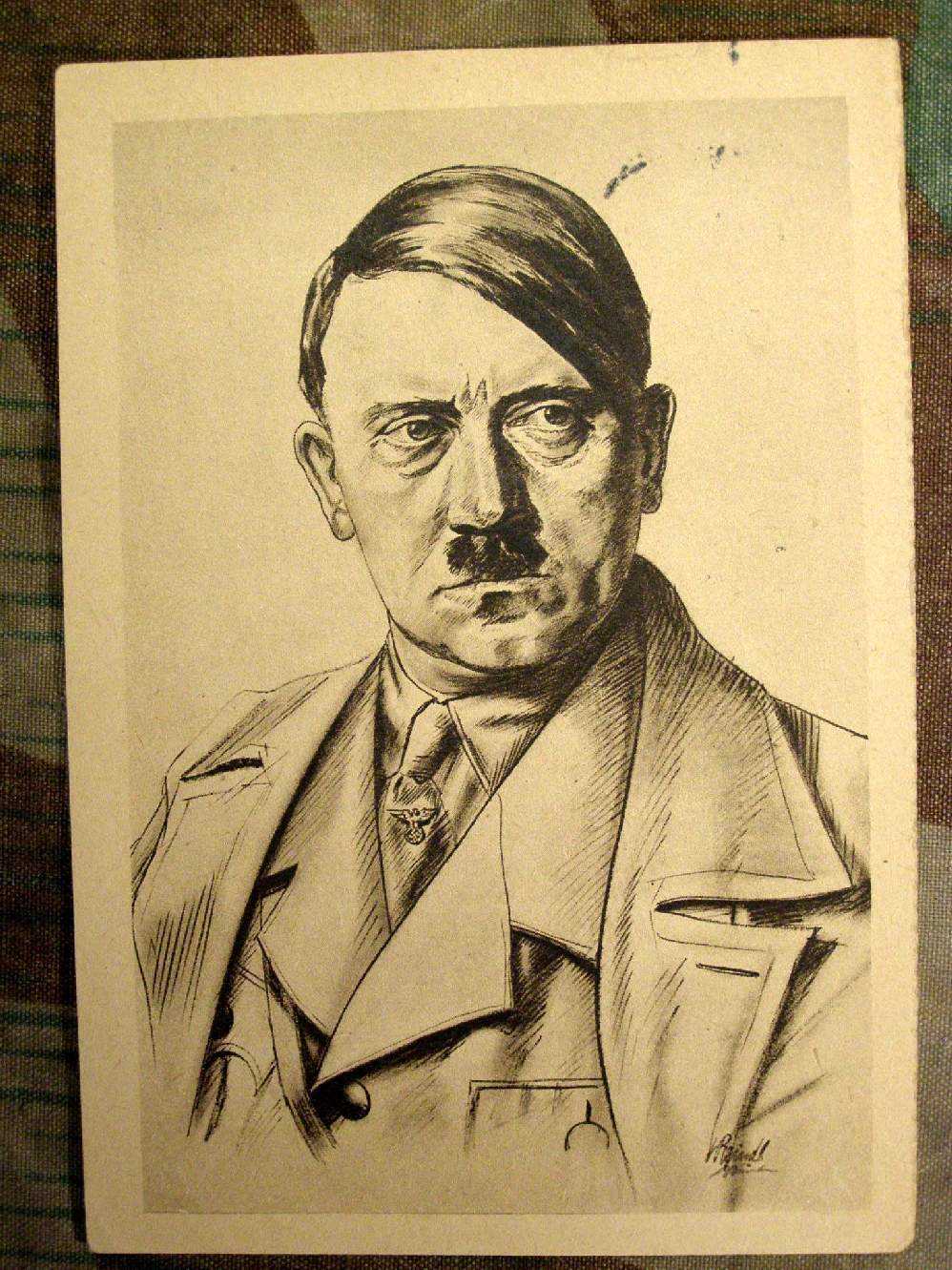 Hoffmann Propaganda Postkarte " Adolf Hitler "