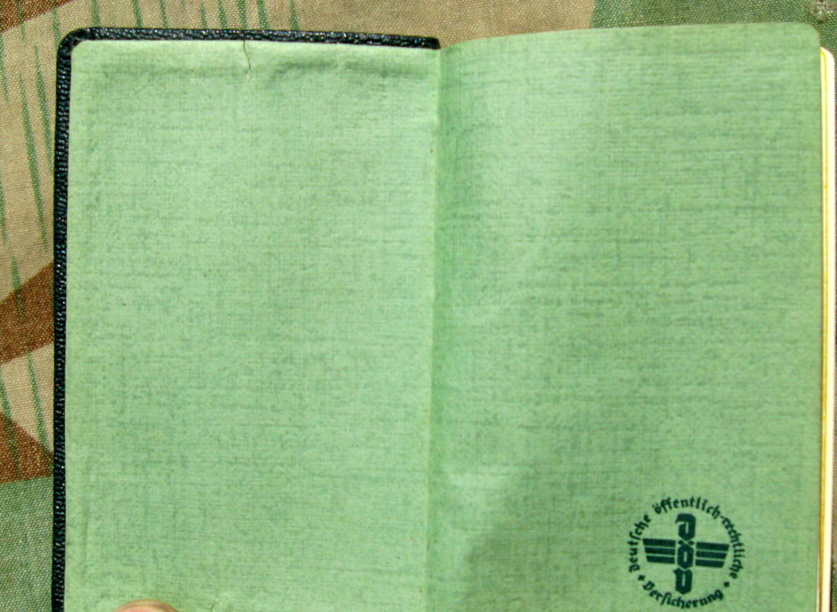 Merkbuch, 1940 der deutschen öffentl. rechtl. Versicherung