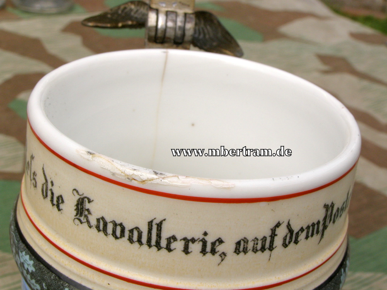 11279-26 Krug, Gläser: 4.Esk. Jäger z.Pferde No.4 Graudenz 1908