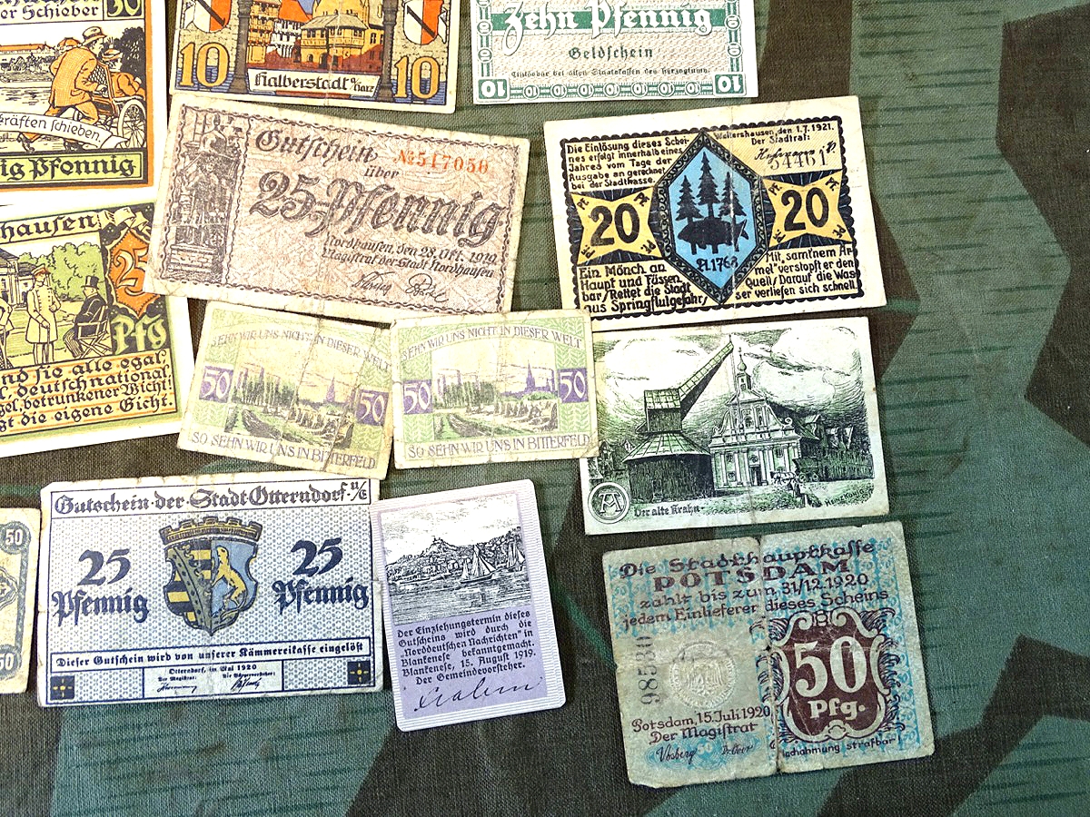 Notgeld : 22 Geldscheine Potsdam, Ratzeburg, Halberstadt, Bad Oeynhausen, Frankfurt Od., Otterndorf, Kiel, Braunschweig, Cuxhaven, BitterfeldHorn/Li. , Köslin… Notgeld : 22 Geldscheine Potsdam, Ratzeburg, Halberstadt, Bad Oeynhausen, Frankfurt Od., Otterndorf, Kiel, Braunschweig, Cuxhaven, BitterfeldHorn/Li. , Köslin…