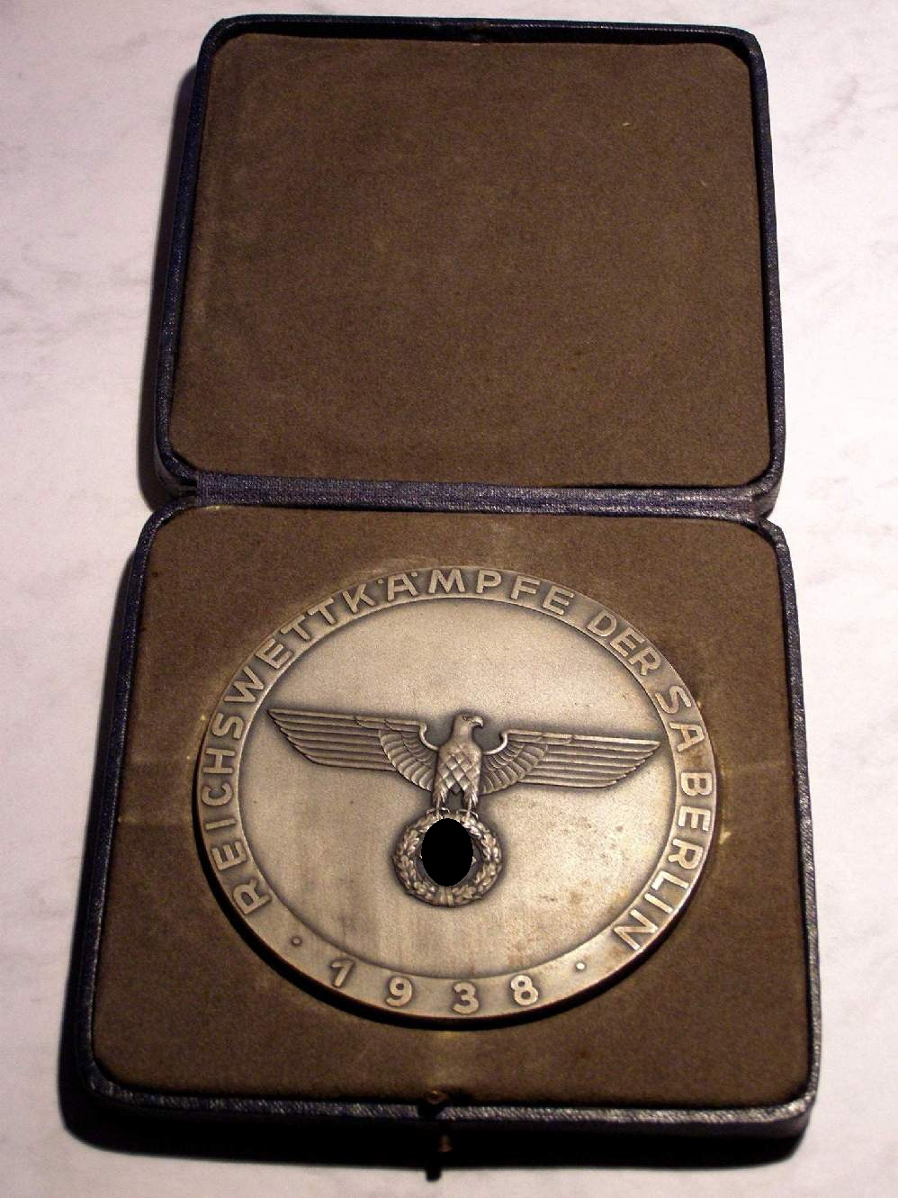 Reichswettkämpfe der SA Berlin 1938, 2. Preis, mit Schatulle