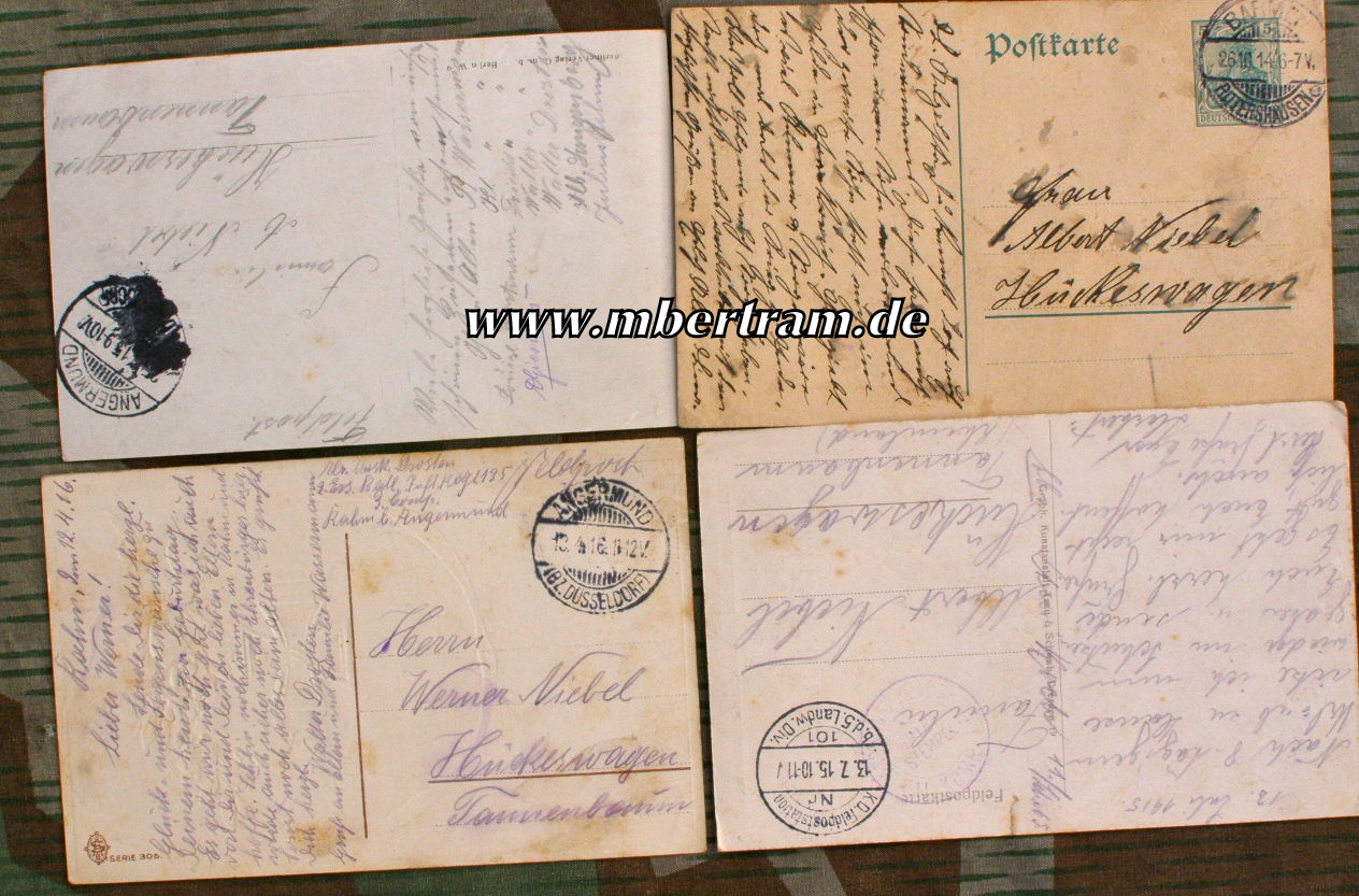 10740-3 35 Feldpostkarten 1. WK, Königl. Landwehr Inf. Rgt. No. 65