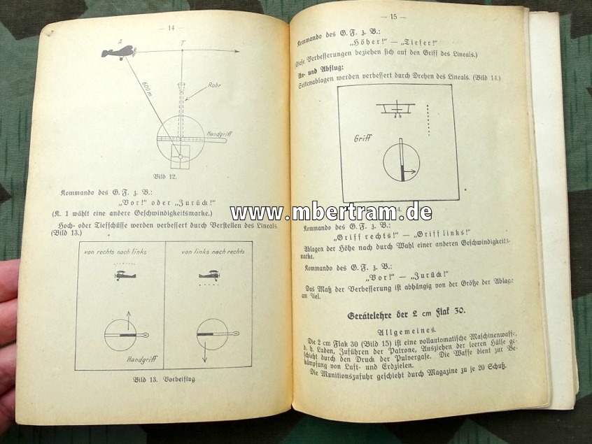 Die Waffenausbildung in der Flakartillerie, Ausgabe für den  Kanonier der 2cm Flak 30