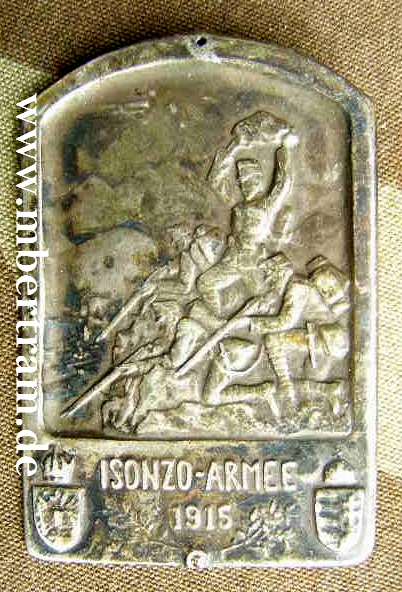 Österreich. Blechabzeichen Isonzo Armee 1915-17