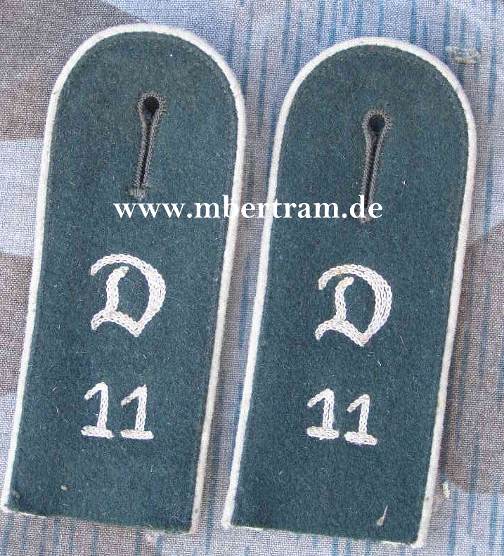 Paar Schulterklappen Schütze Infanterie Regiment 11