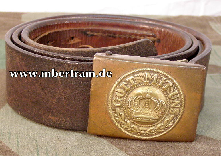 Preussen Koppelschloß ab 1895, M 95, Messing, Riemen