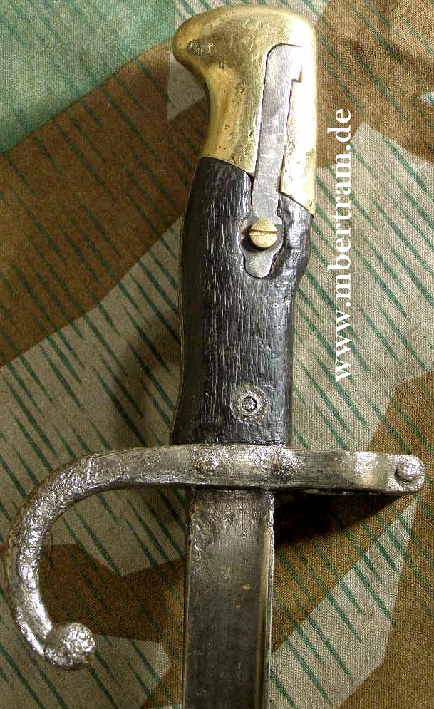 Frankreich Modelle 1874, Messingriff, Gravur 1876. o.Scheide