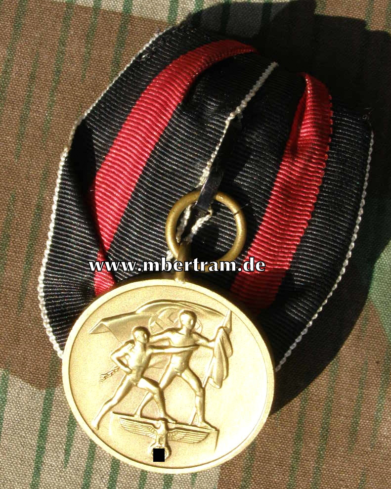 1er Ordensspange: Med. 1. Okt. 1938, TOP Erhaltung